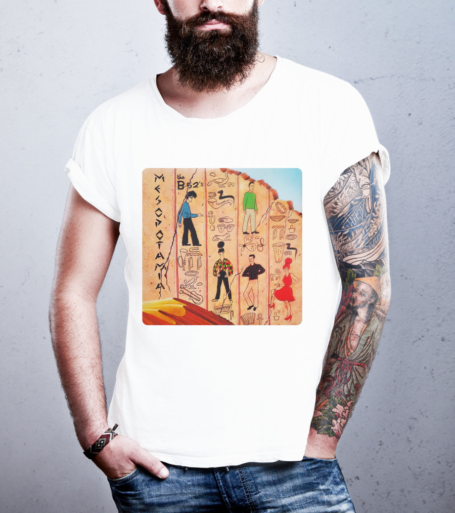 The B-52's Mesopotamia Album Art With Ancient Symbols And Figures T-Shirt