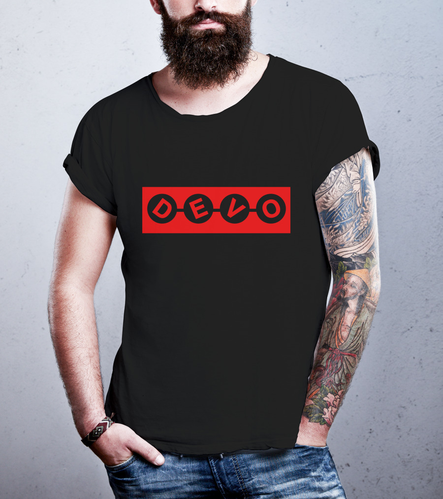 DEVO Band Logo Red And Black Circles T-Shirt