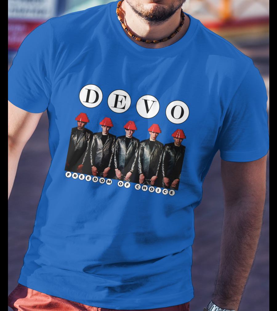 DEVO Freedom Of Choice Band Members With Energy Domes T-Shirt