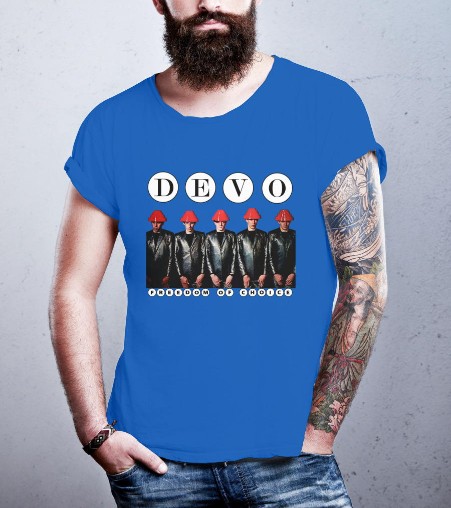 DEVO Freedom Of Choice Band Members With Energy Domes T-Shirt