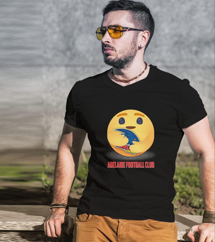 Adelaide Football Club Emoji Crows Hug T-Shirt