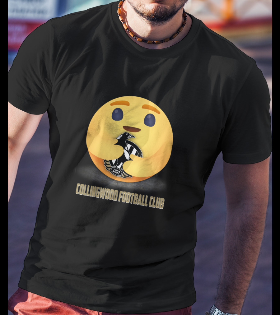 Collingwood Football Club Emoji Hugging T-Shirt