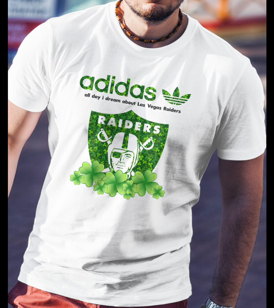 All Day I Dream About Las Vegas Raiders Shamrock Badge T-Shirt