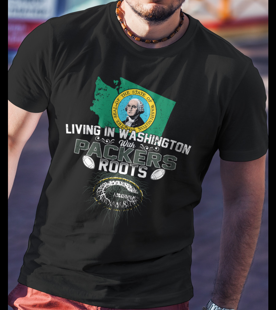 Living In Washington State With Packers Football Heritage T-Shirt