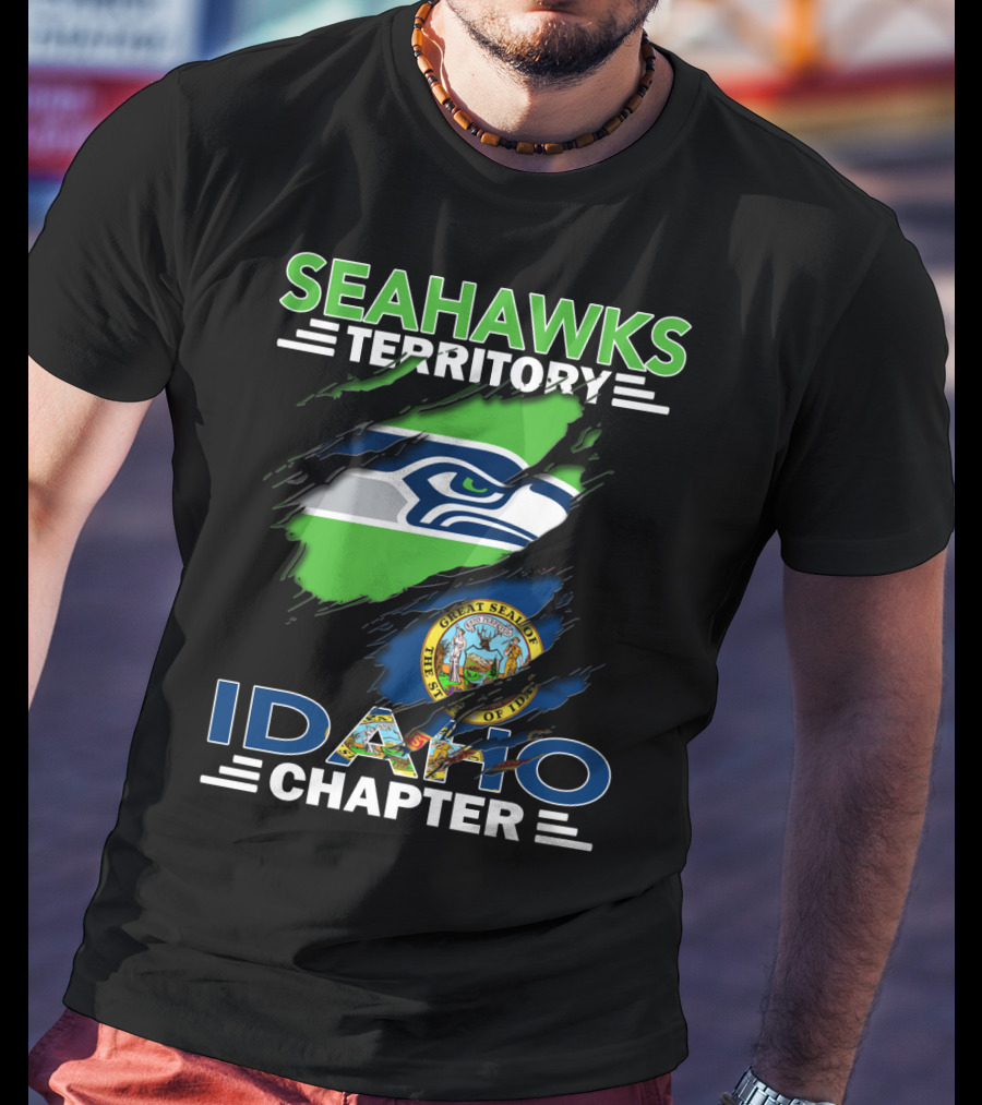 Seahawks Territory Idaho Chapter Seattle Team Fan Base Flags T-Shirt