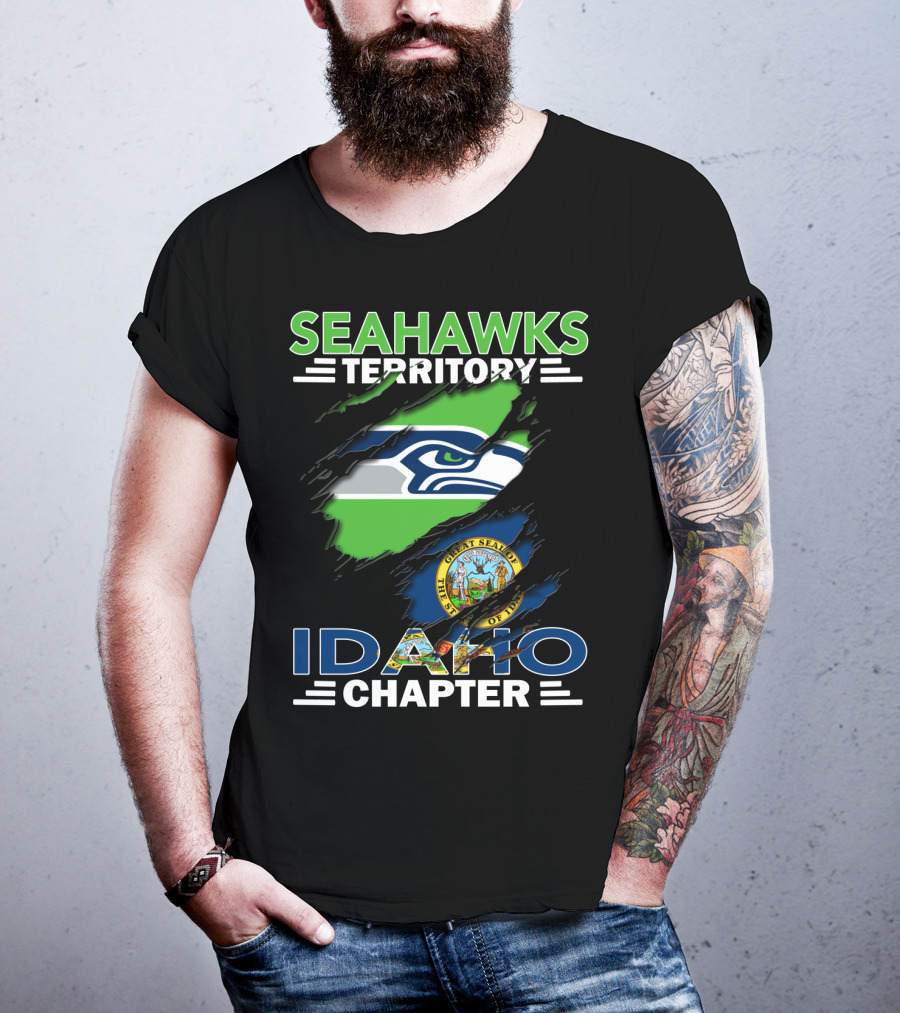 Seahawks Territory Idaho Chapter Seattle Team Fan Base Flags T-Shirt