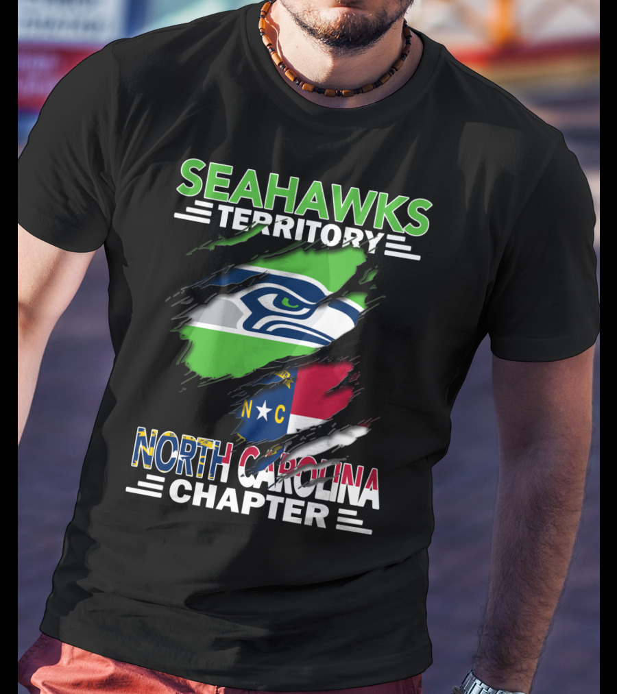 Seahawks Territory North Carolina Chapter Flag T-Shirt