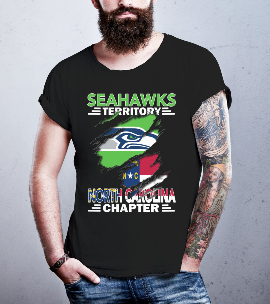 Seahawks Territory North Carolina Chapter Flag T-Shirt