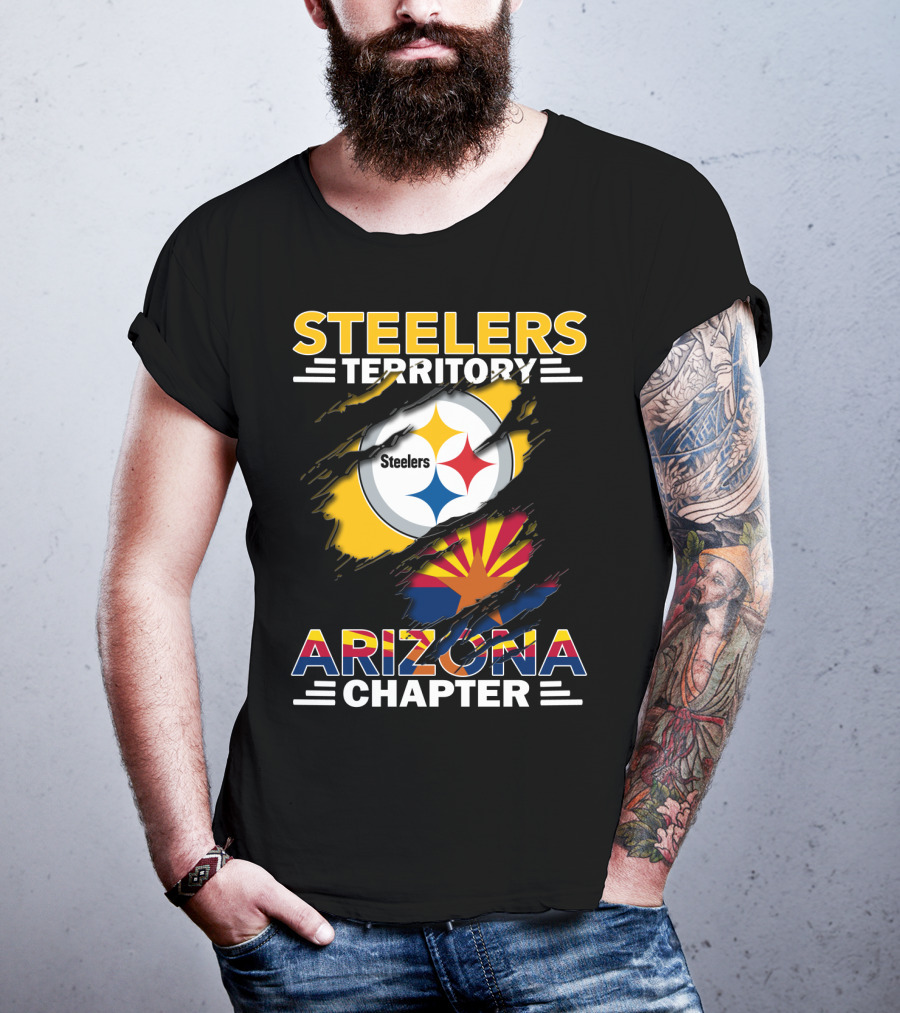 Steelers Territory Arizona Chapter Flag T-Shirt