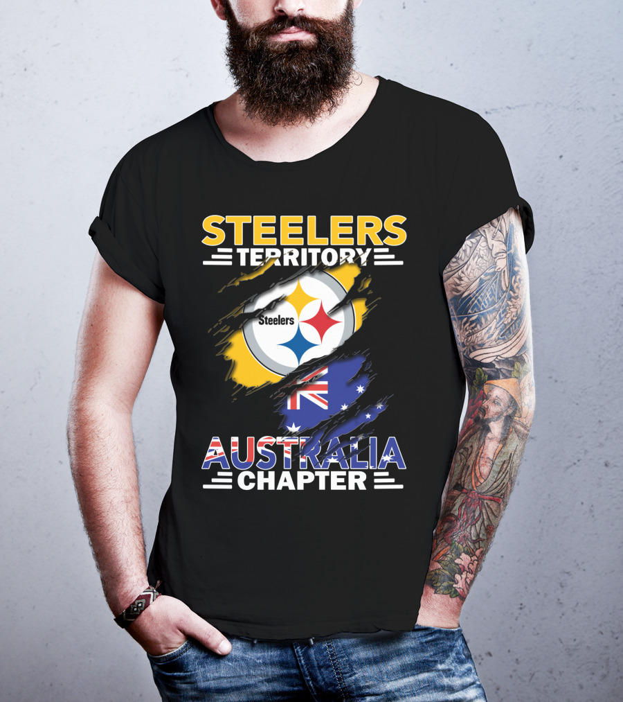 Steelers Territory Australia Chapter Steelers Logo Australian Flag T-Shirt