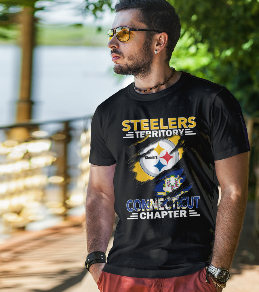 Steelers Territory Connecticut Chapter Flag Logo T-Shirt