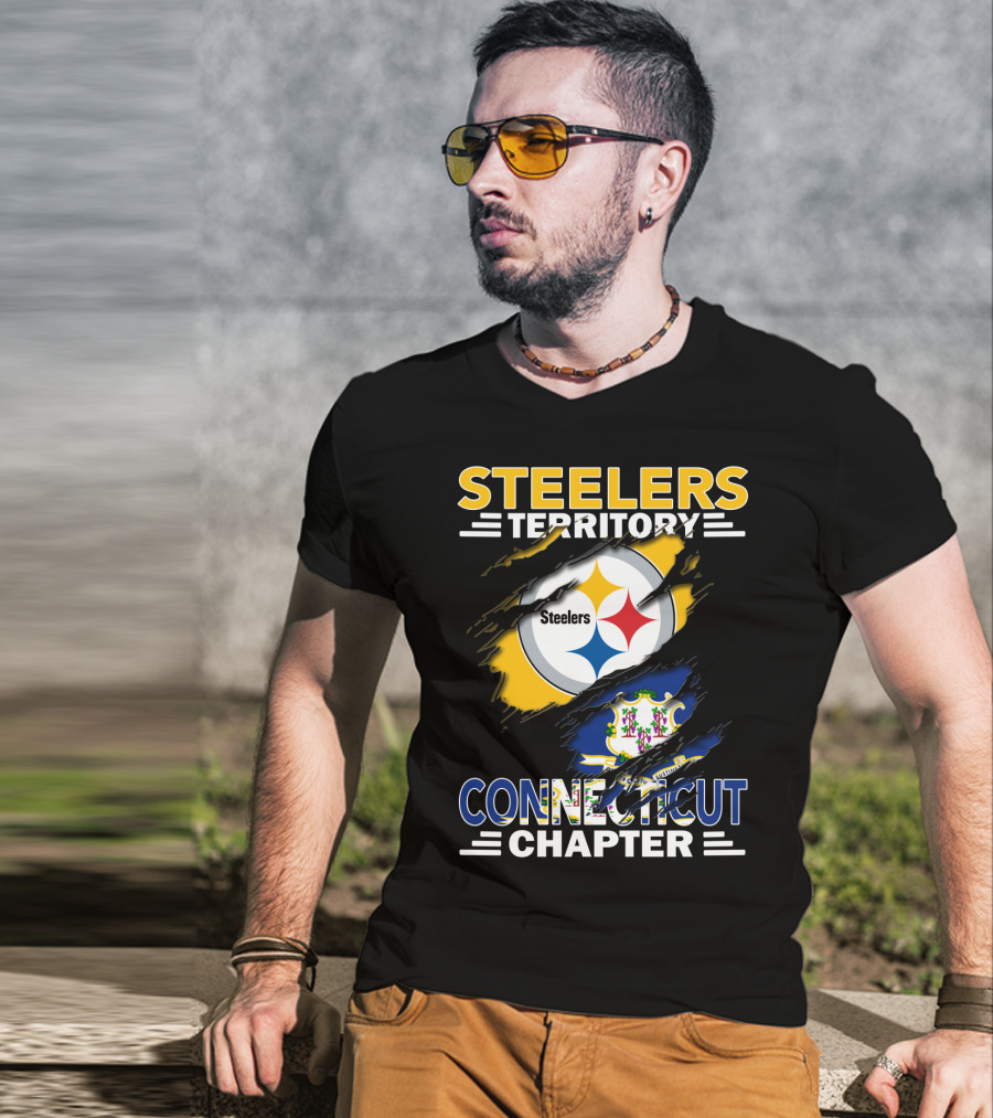 Steelers Territory Connecticut Chapter Flag Logo T-Shirt