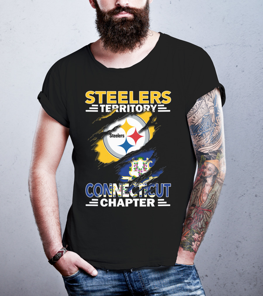 Steelers Territory Connecticut Chapter Flag Logo T-Shirt