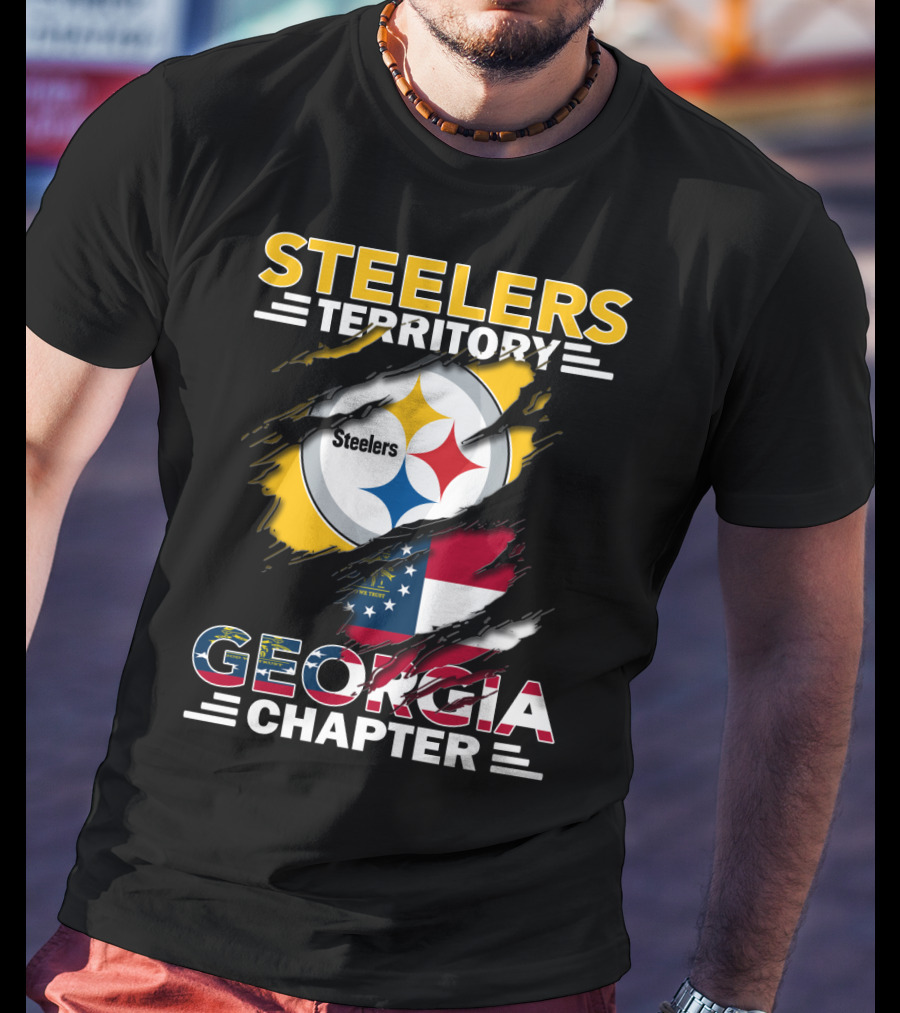 Steelers Territory Georgia Chapter Flag T-Shirt