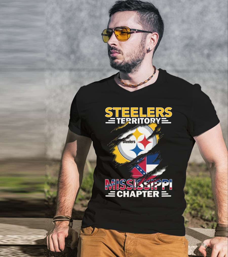 Steelers Territory Mississippi Chapter Logo Fandom T-Shirt