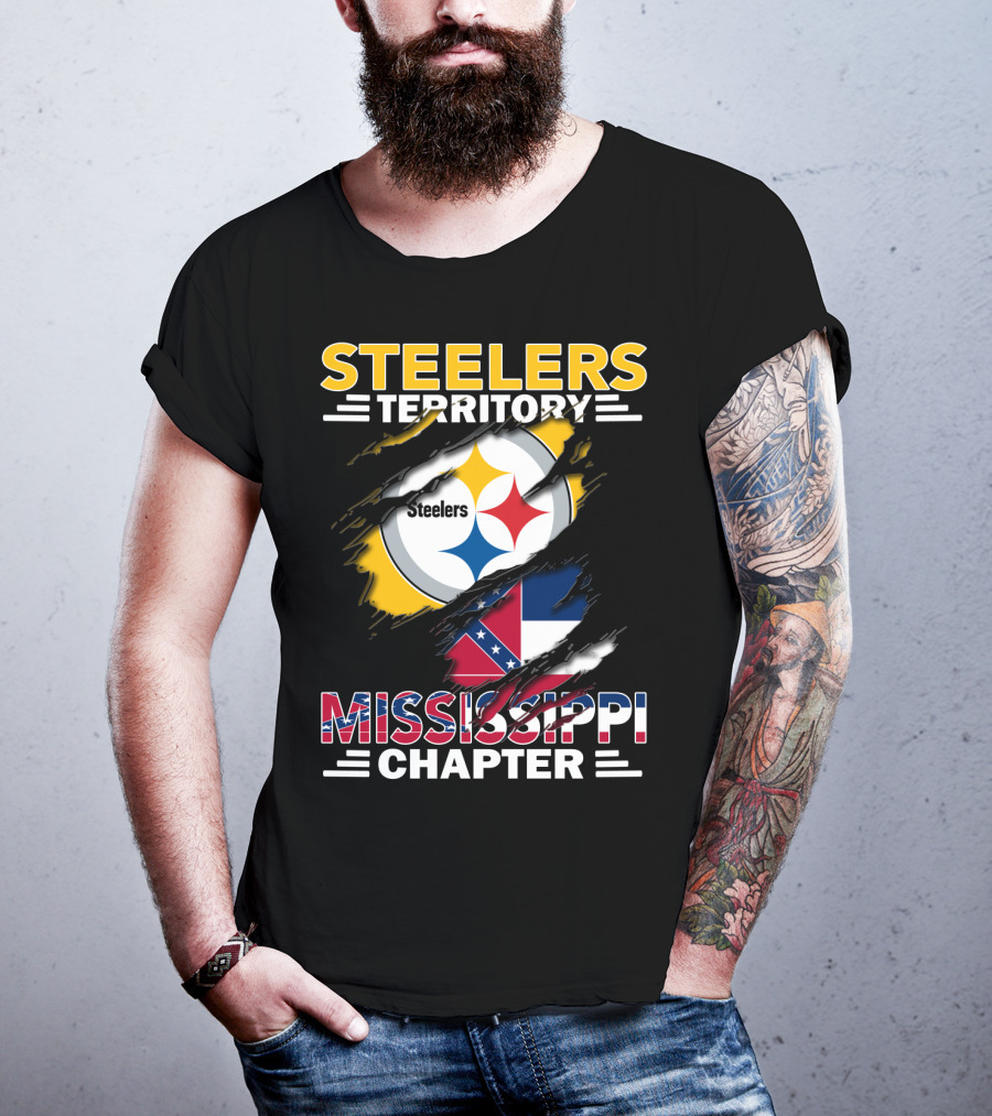 Steelers Territory Mississippi Chapter Logo Fandom T-Shirt