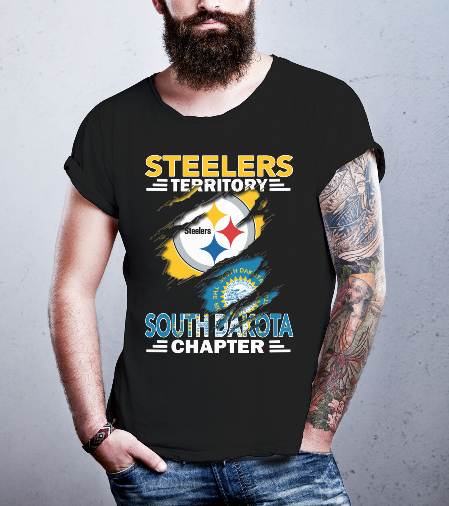 Steelers Territory South Dakota Chapter Steelers Logo And State Seal T-Shirt