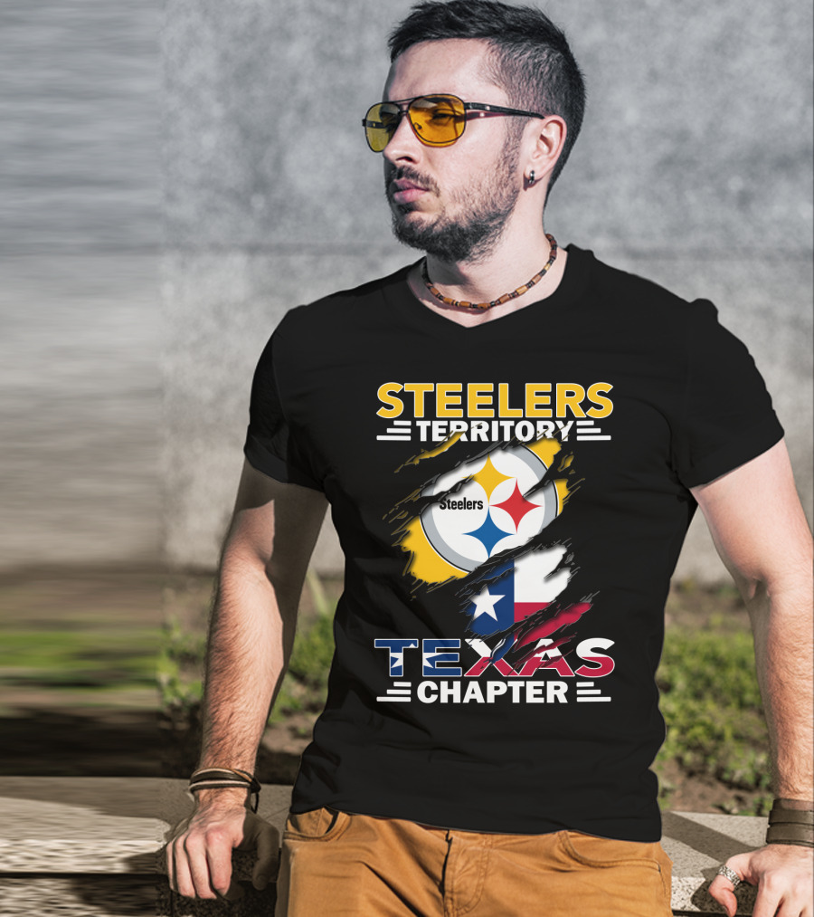 Steelers Territory Texas Chapter Steelers Texas Chapter Flag Football Fan T-Shirt