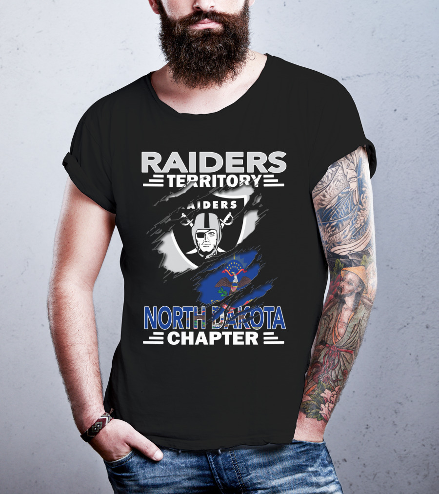 Raiders Territory North Dakota Chapter Nfl Team Pride T-Shirt