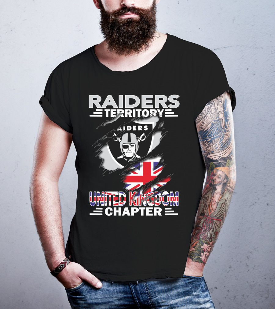 Raiders Territory United Kingdom Chapter Fans Union Jack T-Shirt