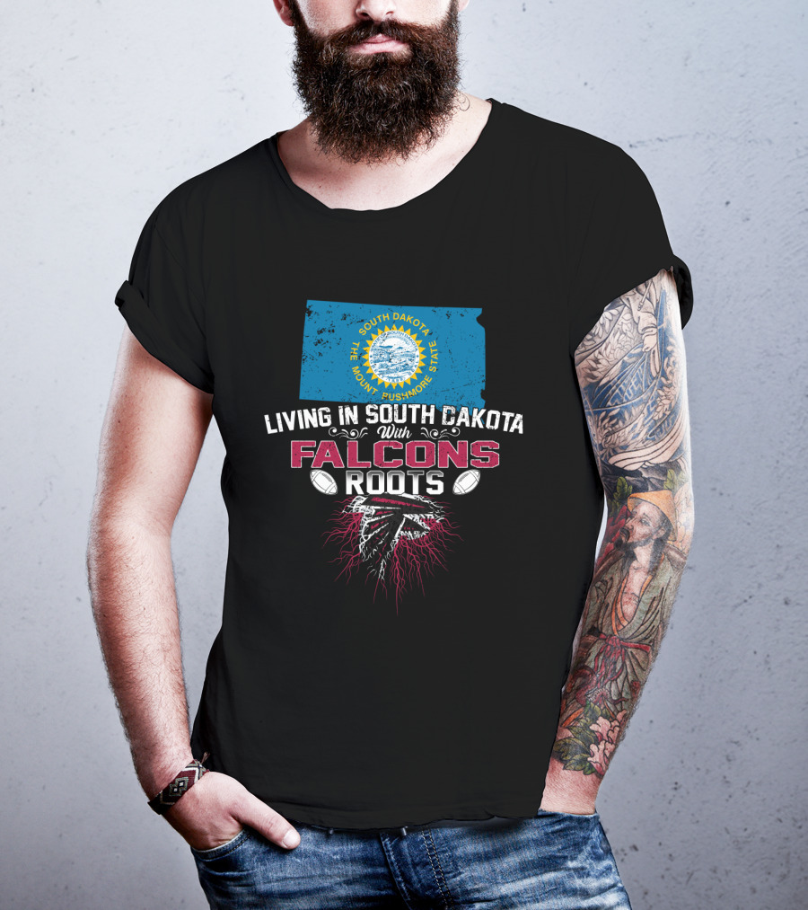 South Dakota Pride Meets Falcons Roots With Bold Football T-Shirt