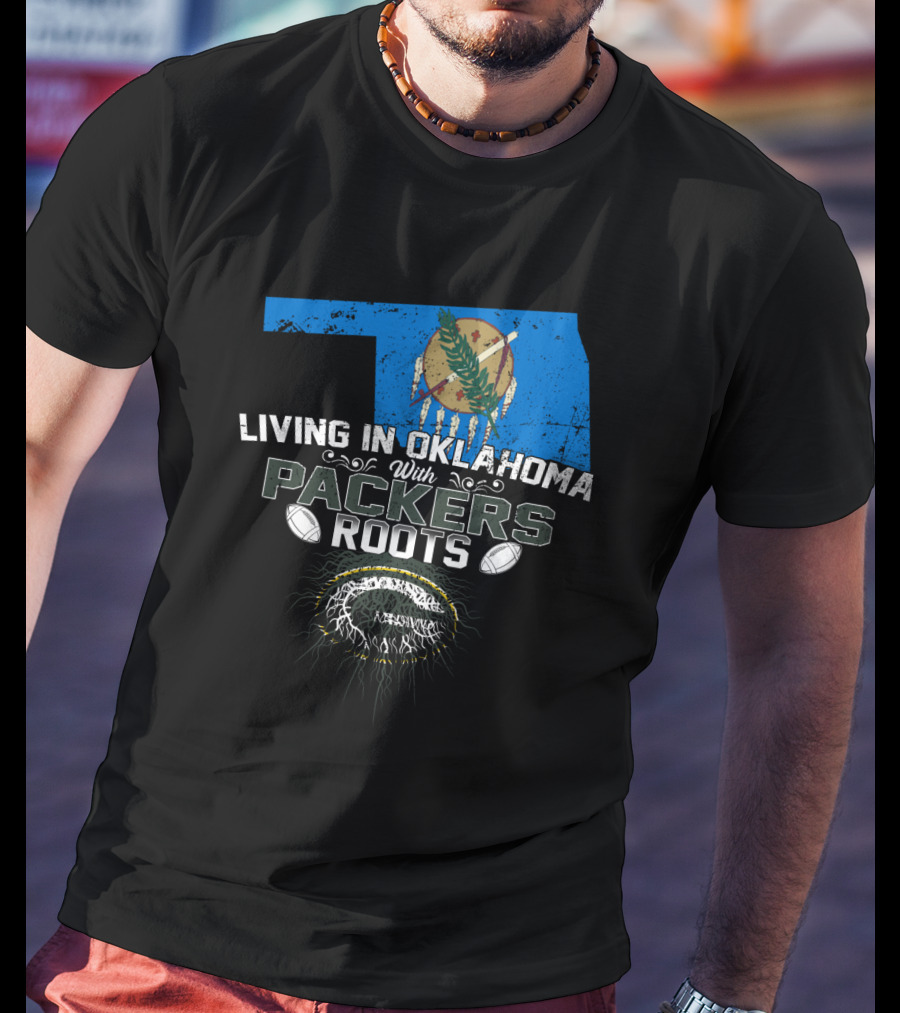 Oklahoma Life And Green Bay Packers Heritage Fusion T-Shirt