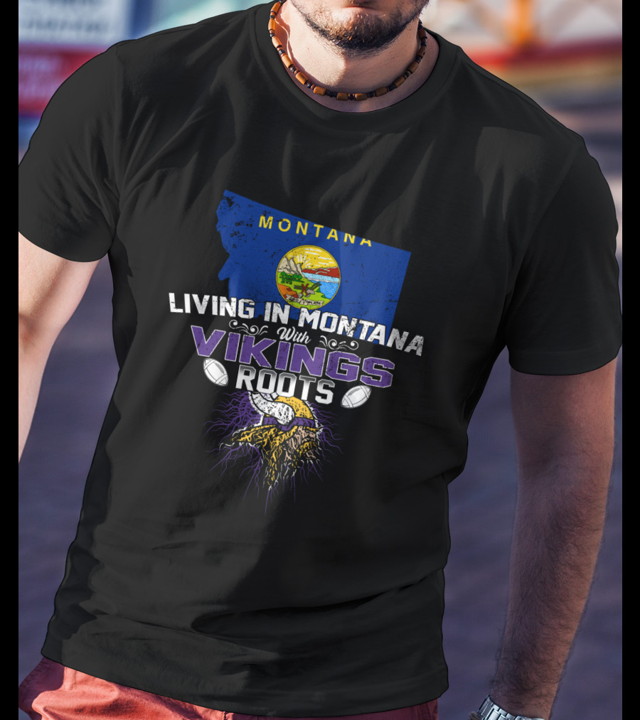 Montana Pride With Vikings Heritage Football Spirit T-Shirt