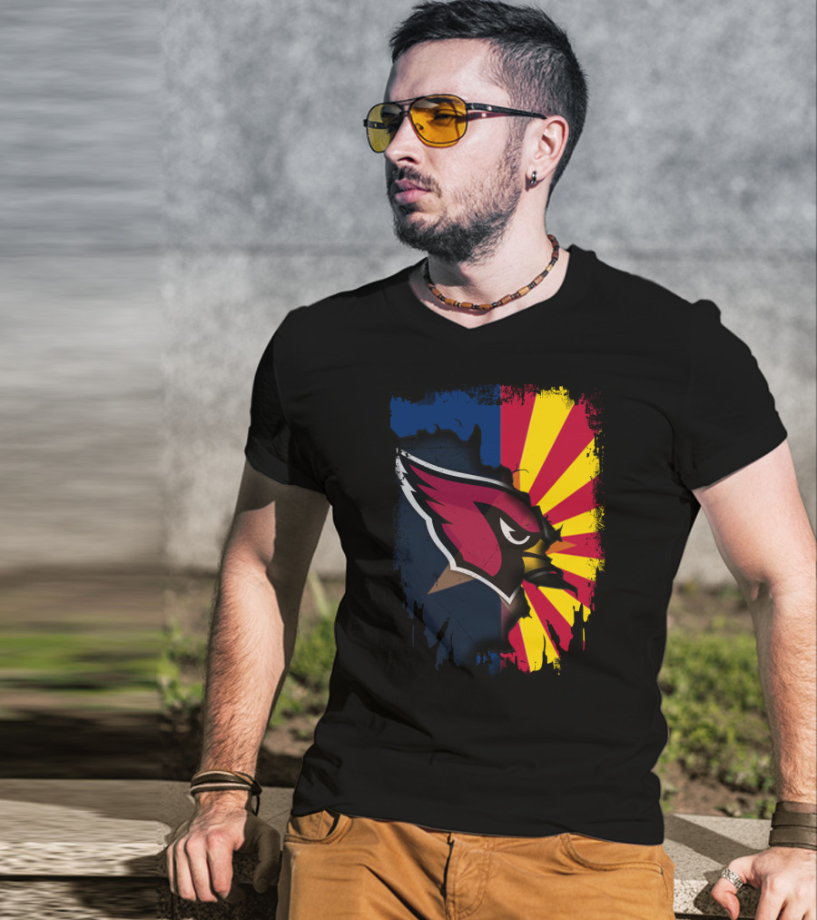 Arizona Cardinals Together State Pride Flag Burst T-Shirt