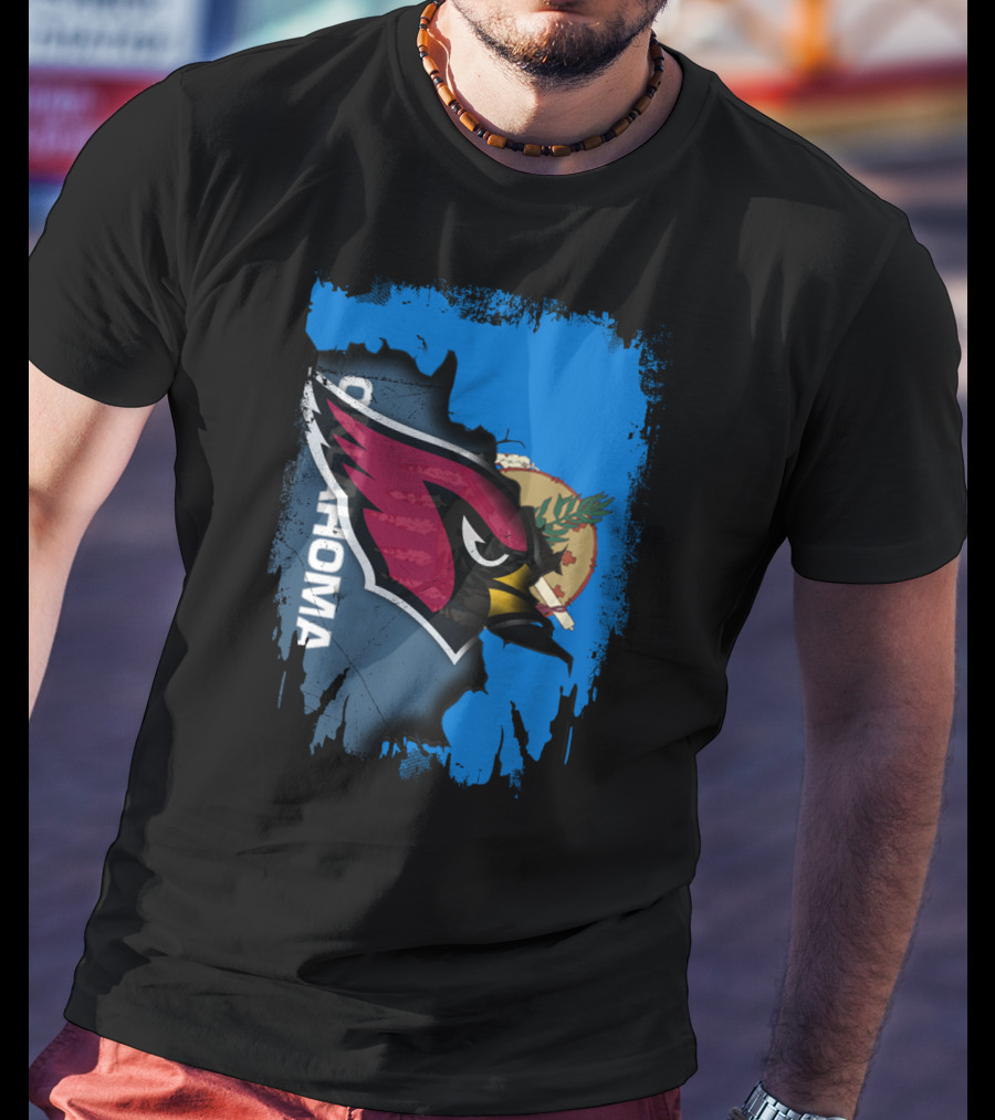 Oklahoma Cardinals Fusion With State Flag Elements T-Shirt