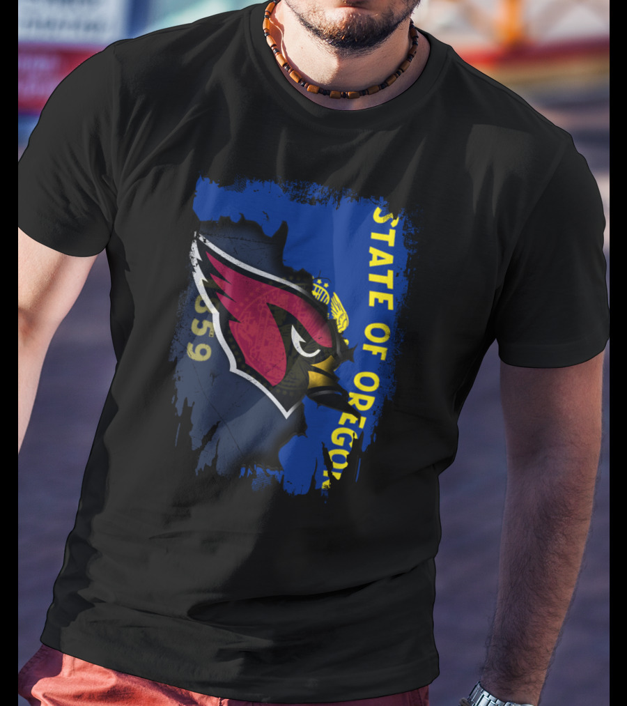 State Of Oregon Cardinals Logo Fusion T-Shirt