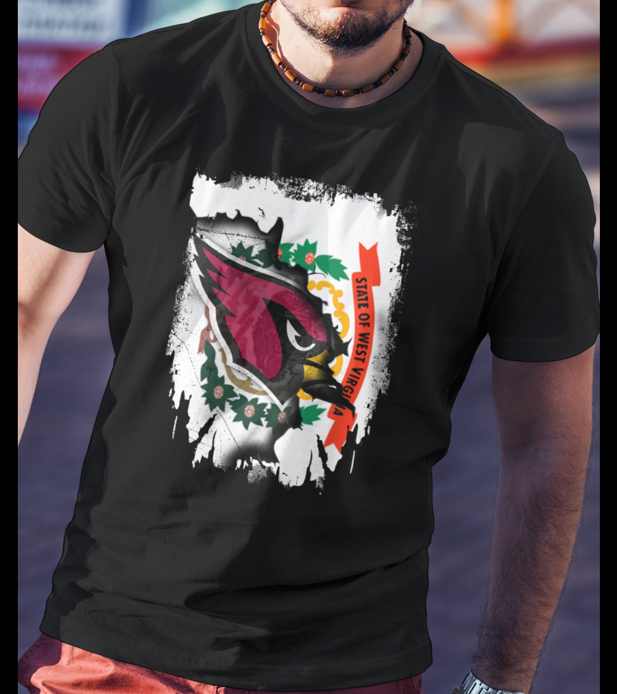 State Of West Virginia Cardinals Vintage Emblem T-Shirt