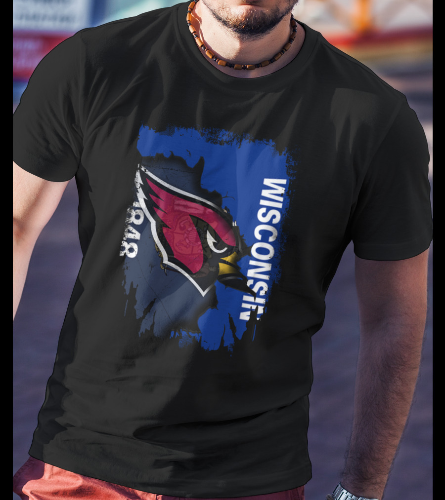 Wisconsin 1848 Together With Cardinals T-Shirt
