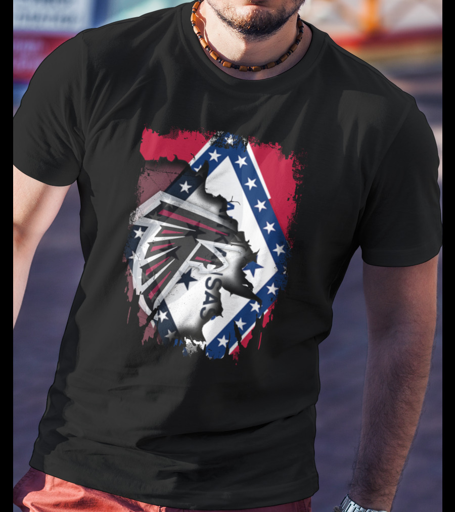 Arkansas Flag With Atlanta Falcons T-Shirt