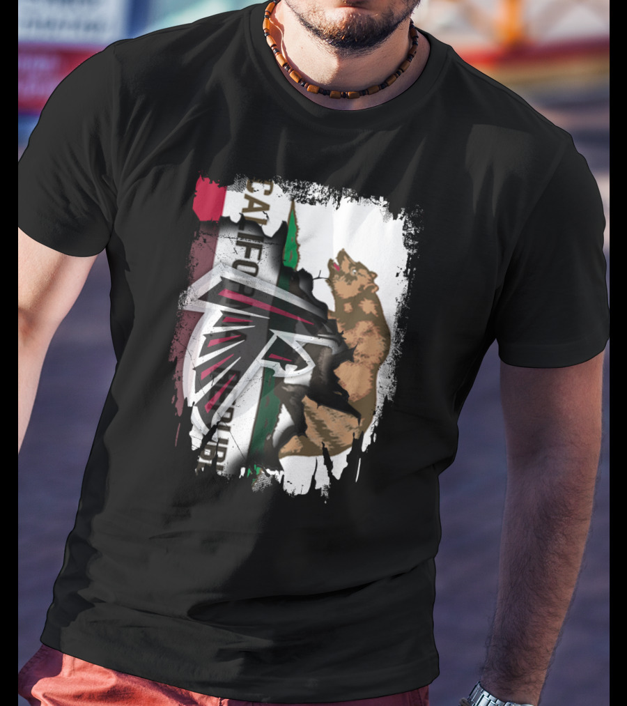 California Strong Pride Iconic Falcons Bear T-Shirt