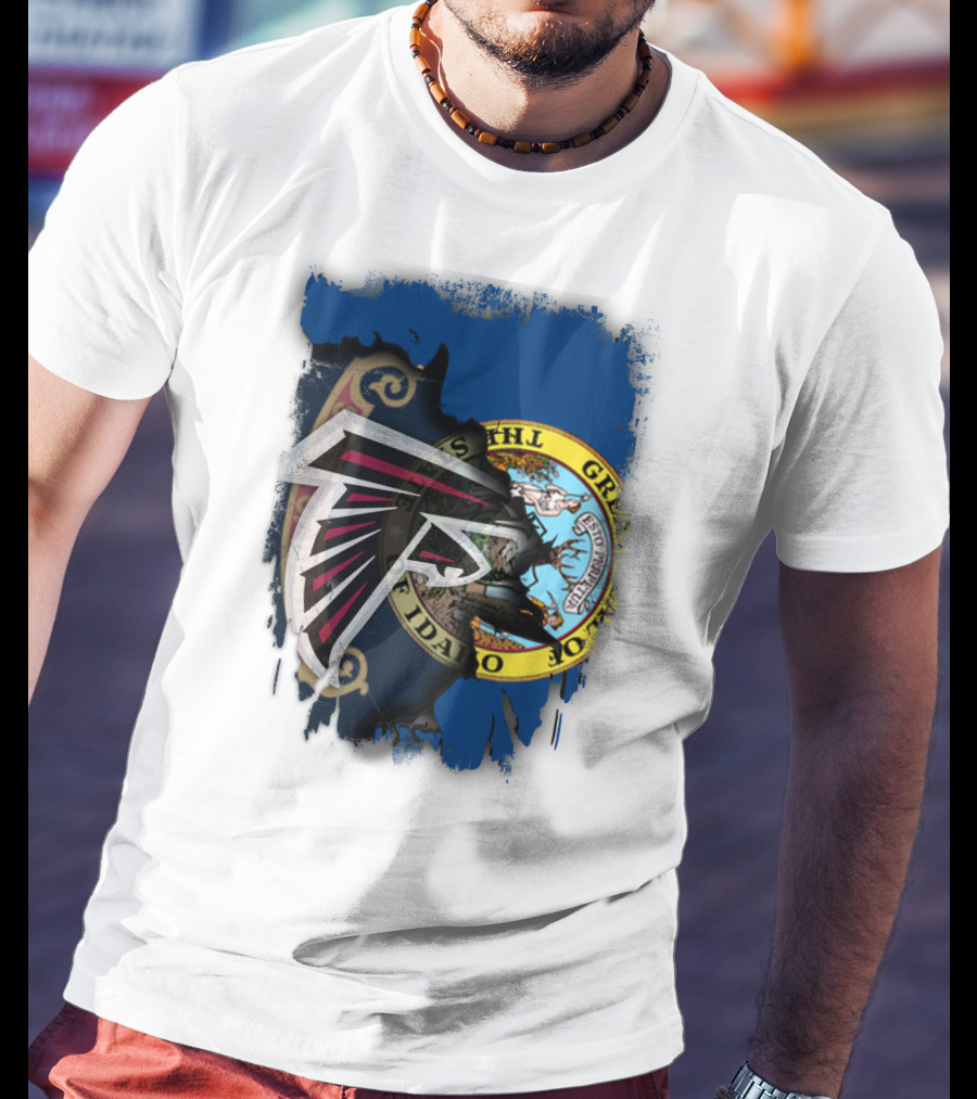 Idaho State Emblem Intertwined With Falcons Sports T-Shirt