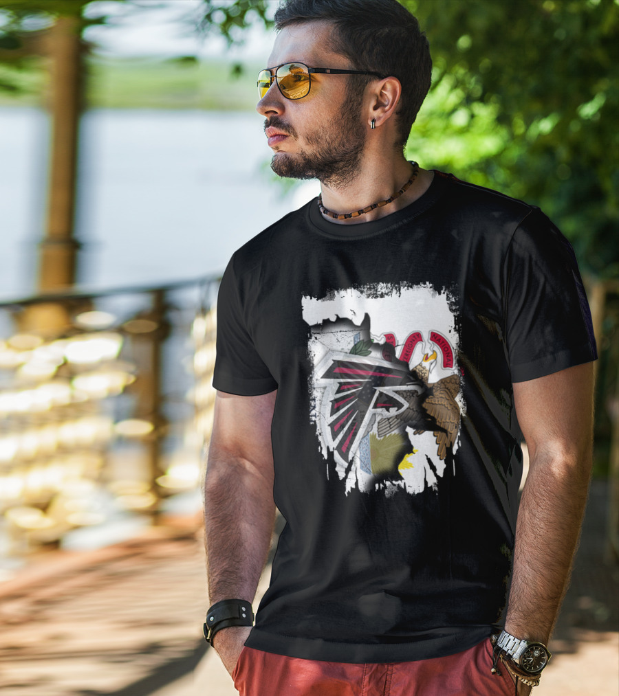 Illinois State Flag And Falcons Logo Unity T-Shirt