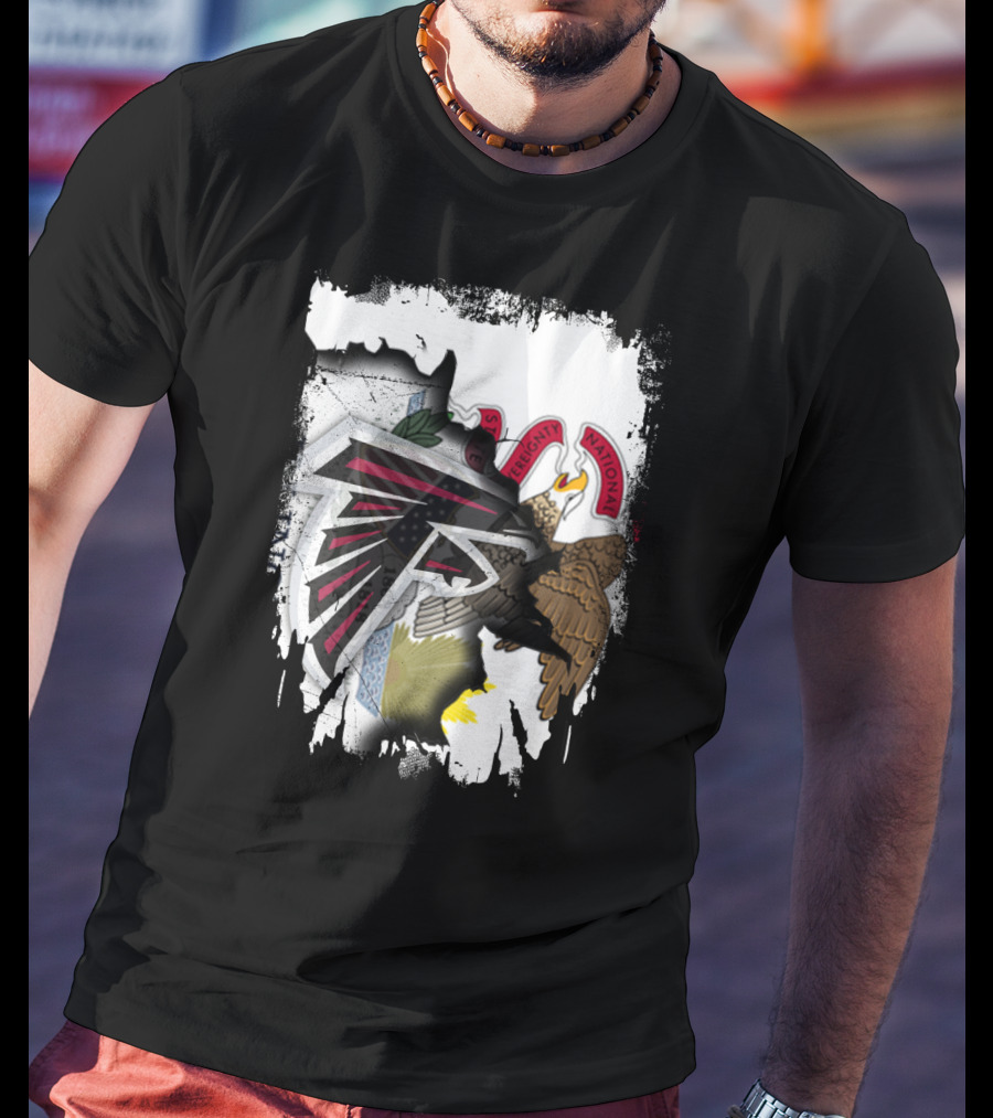 Illinois State Flag And Falcons Logo Unity T-Shirt