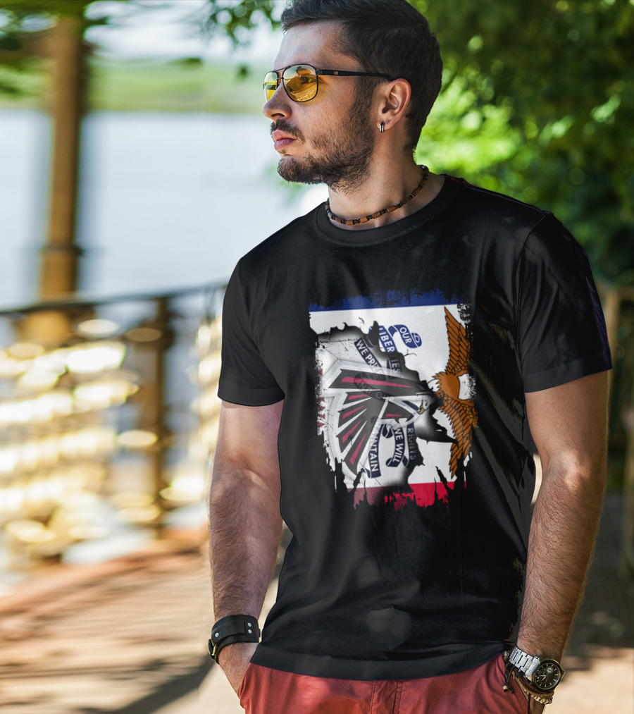 Together Iowa Proudly Featuring Falcons And State Seal Elements T-Shirt