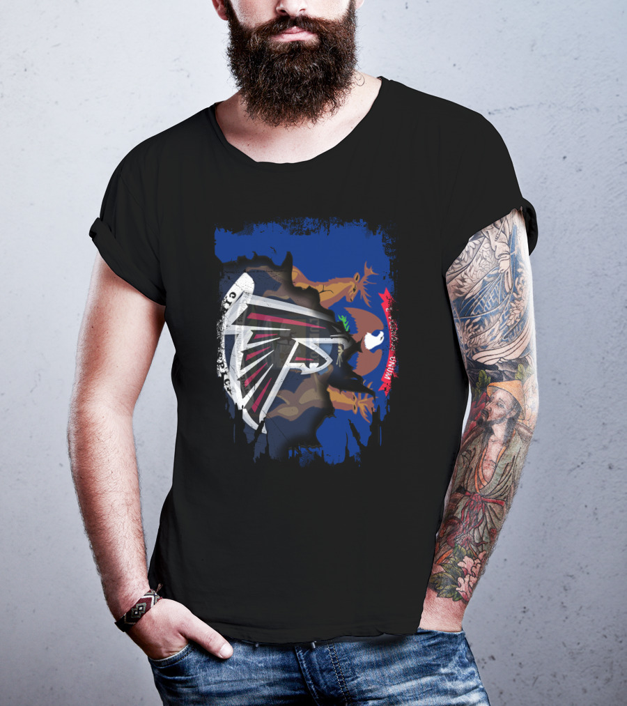 Together Michigan With Atlanta Falcons And State Flag T-Shirt