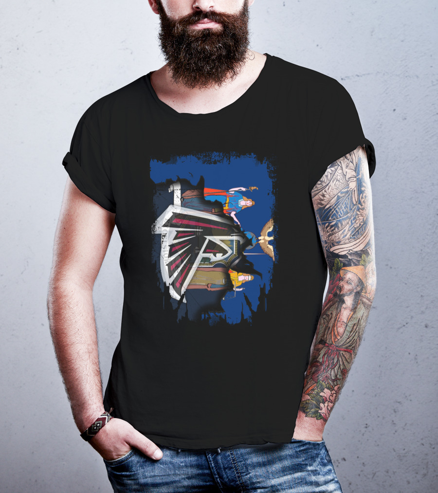 Together New York With Falcons Justice League NFL Mashup T-Shirt