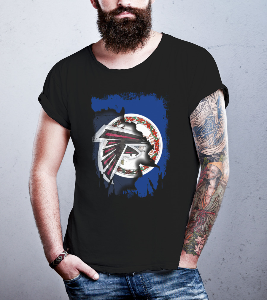 Together Virginia With Atlanta Falcons Logo And State Seal T-Shirt