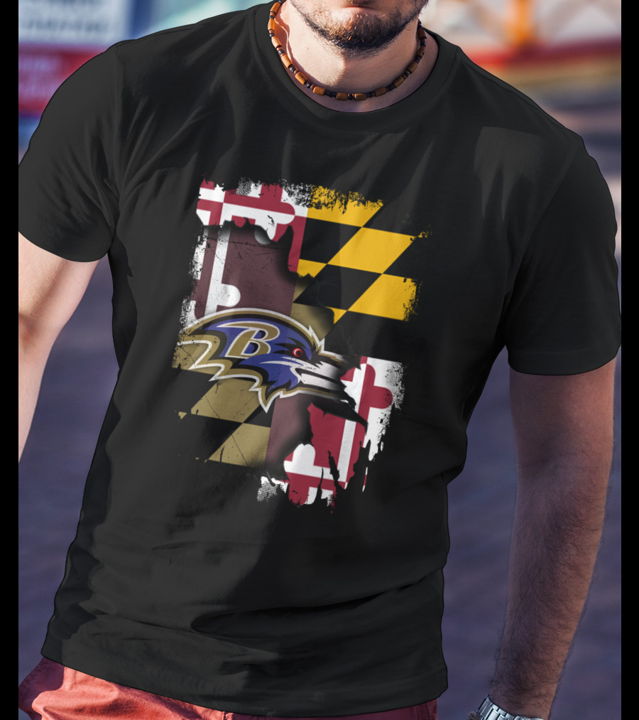 Maryland Pride With Baltimore Ravens T-Shirt