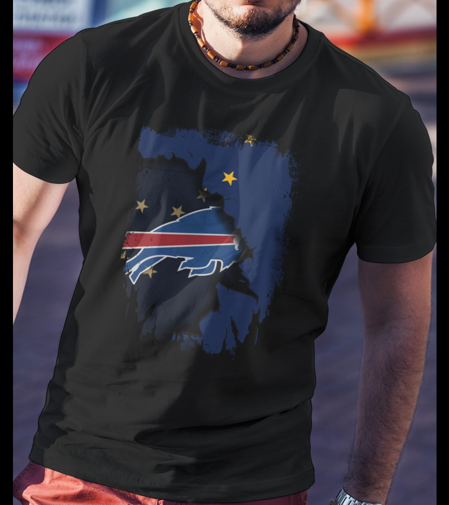 Alaska And Buffalo Bills United Under The Stars T-Shirt