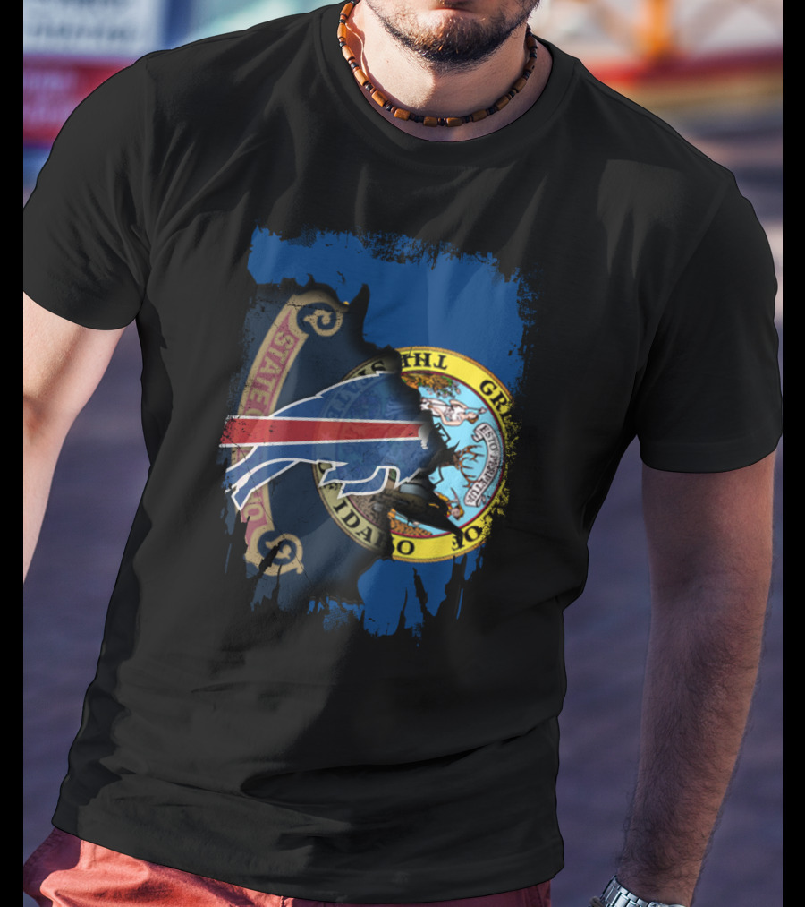 Buffalo Bills Idaho State Flag United Together T-Shirt