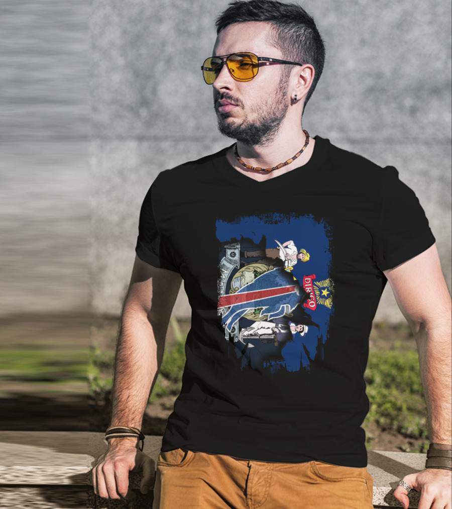 Together Maine Dirigo Buffalo Bills Logo Crest T-Shirt