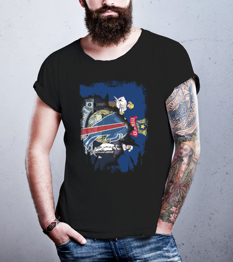 Together Maine Dirigo Buffalo Bills Logo Crest T-Shirt