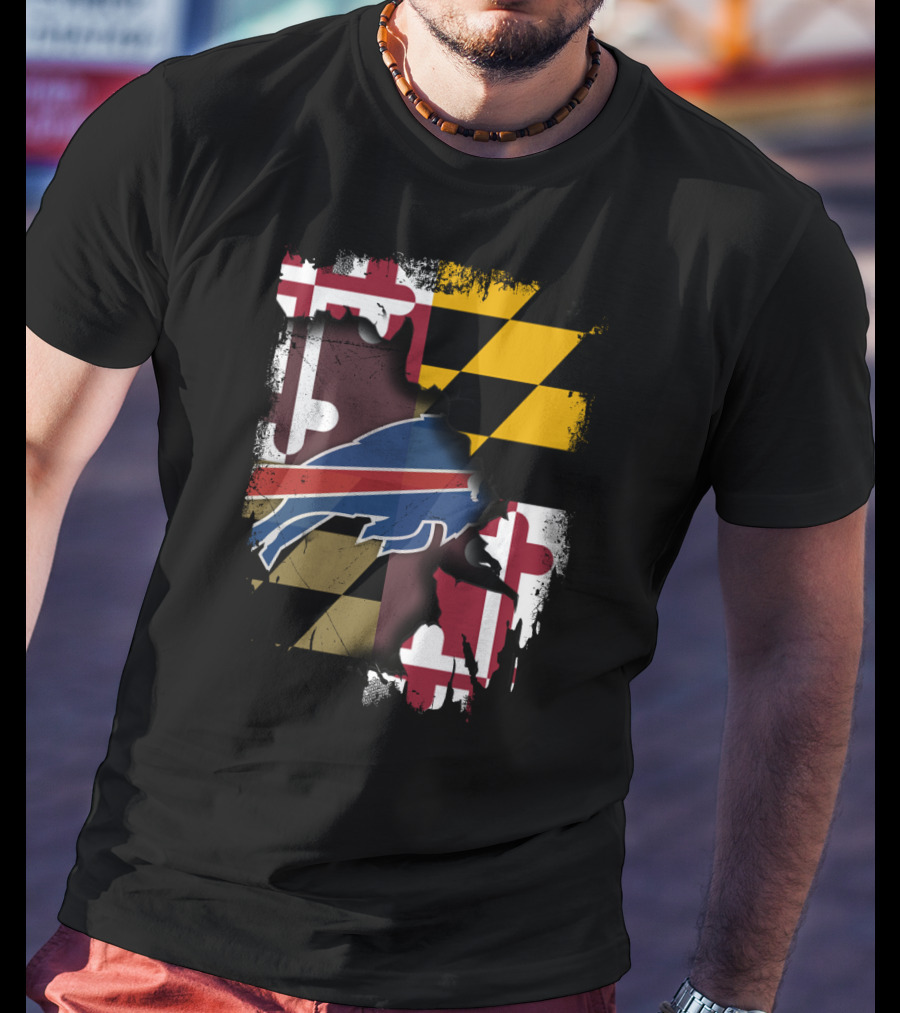 Together Maryland With Bills And Maryland Flag T-Shirt