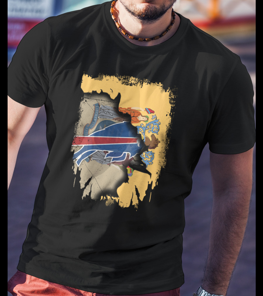 Together New Jersey With Bills Crest And Buffalo T-Shirt