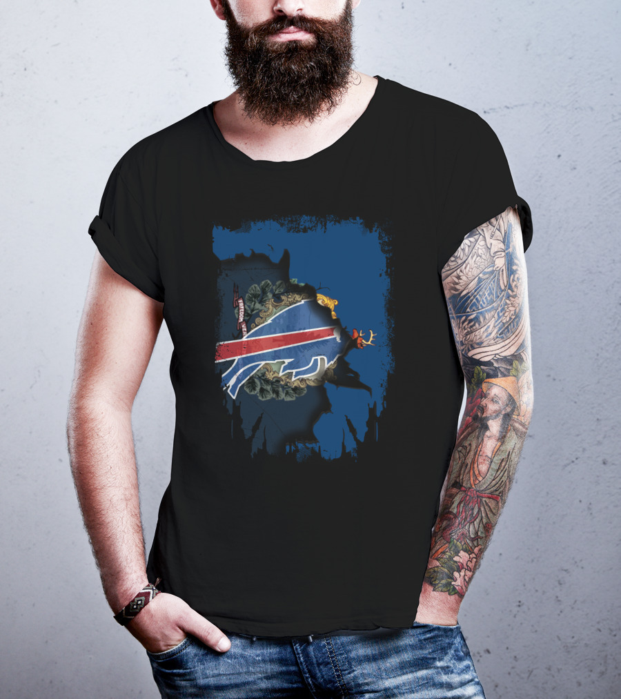 Together Vermont Buffalo Bills State Pride Logo Fusion T-Shirt