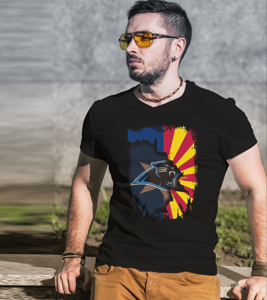 Arizona Panthers Unity With Sunburst Flag T-Shirt